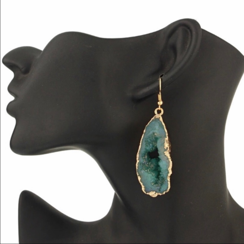 🔹New🔹Agate Drop Earrings - Picture 2 of 2